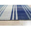 Tapis contemporain bleu à motif géométrique tissé à la main-124205642