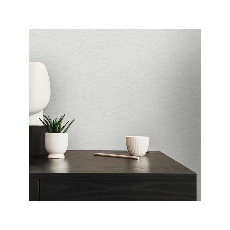 Flourish 10.05m x 53cm Textured Wallpaper Roll, Silver