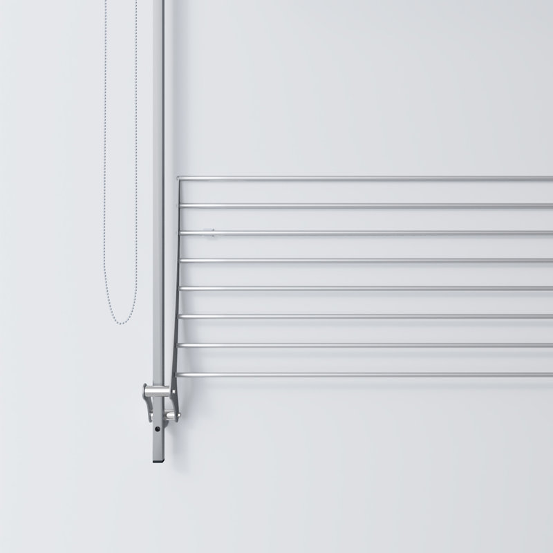 Steel Foldable Wall-Mounted Drying Rack, 100cm H x 38cm W x 52cm D
