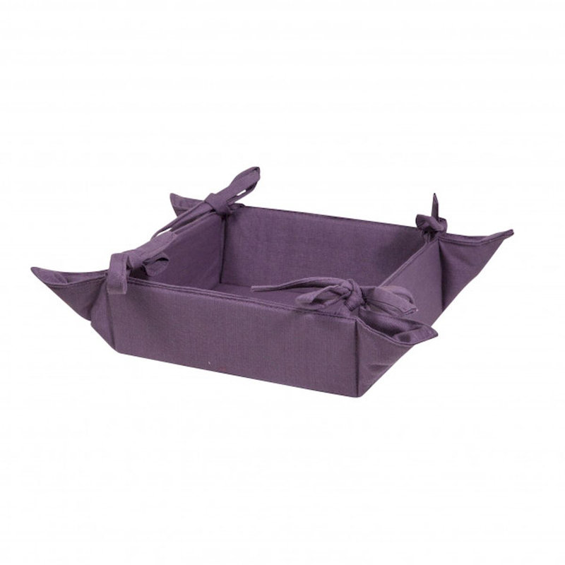 Panier à pain mauve en tissu