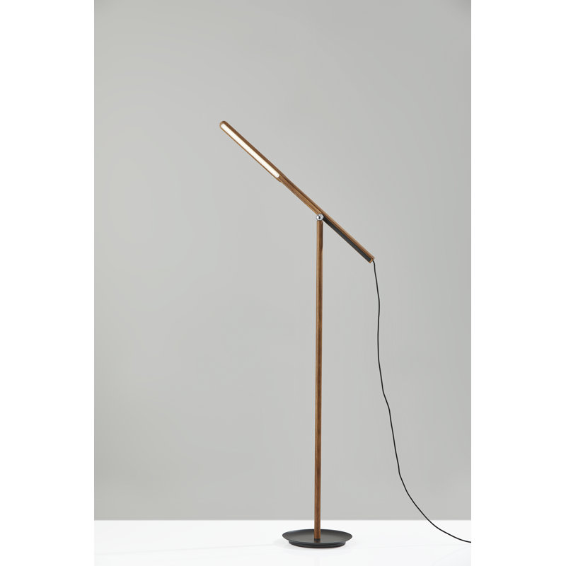 Lampe de travail sur pied 54 po Dris, Noyer