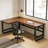 Simple and modern solid wood L - shaped desk-785396826