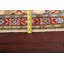 Tapis décoratif en laine de conception unique beige/rouge/vert 2 pi x 3 pi 2 po kazak noué à la main