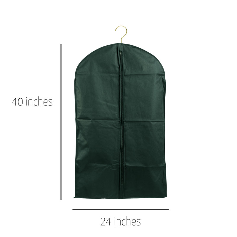 40'' Breathable PP Non Woven Garment Bag, Green