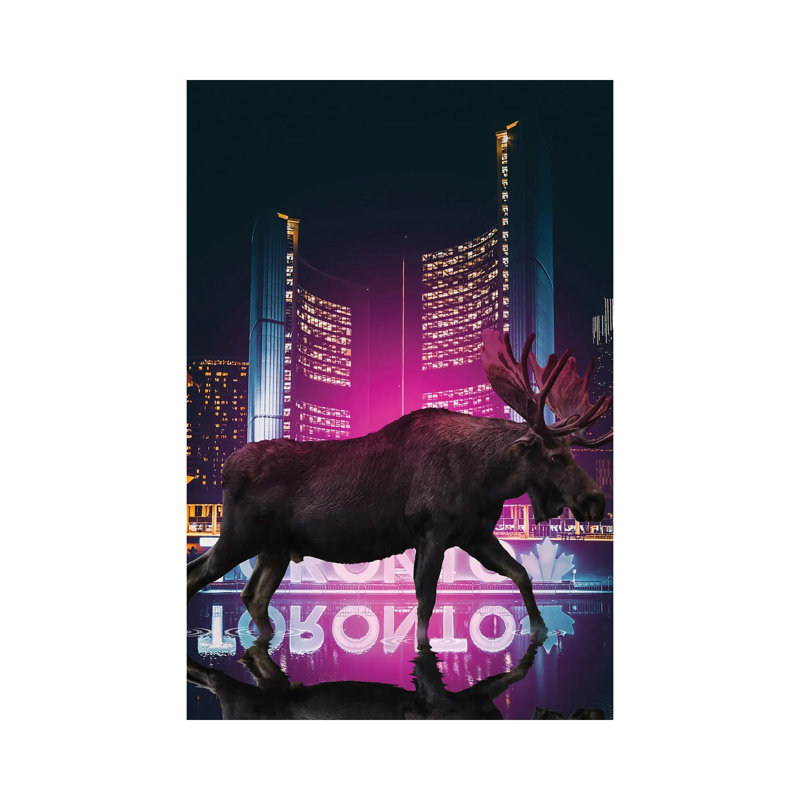 The Moose Is Loose by David Loblaw - Wrapped Canvas Gallery-Wrapped Canvas Giclée, 101.6 cm H x 66.04 cm W x 1.91 cm D