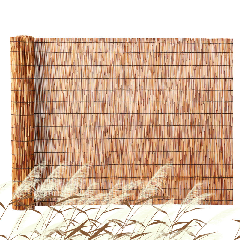 Pare-étincelles pour clôture intime VEVOR Reed, 16,4 pi x 5,5 pi, Brun