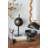 9.8X9.8X14.6" Black And Gold Iron Orb Sculpture Tray-641740415