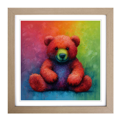 Teddy Bear Color Field Painting No.1 - Framed Print