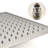 Ceiling Mounted Shower With 16" Head - Handheld, Brushed Nickel, Brass Nickel & Handheld Material-124583804