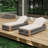 Outdoor Chaise Lounge Chair, Acacia wood Pool Chair with Adjustable Backrest and Cushion, Outdoor Lounge Chair