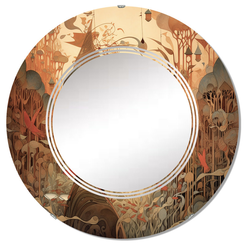 Magoria - Miroir mural moderne rond, 32 po x 32 po
