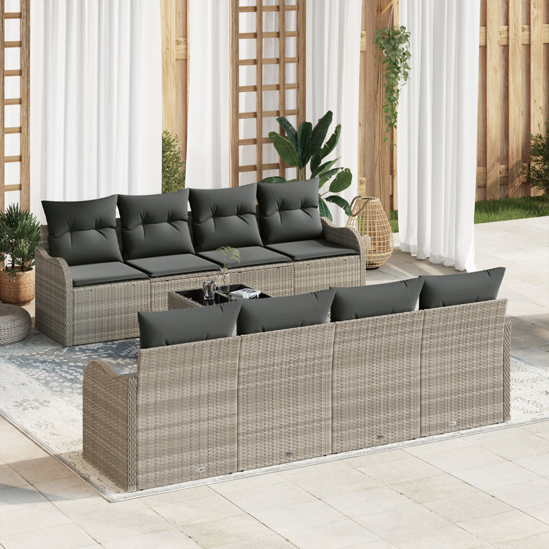 231cm Wide Patio Sofa with Cushions