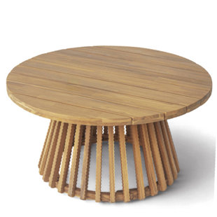 Table basse d'extérieur en bois d'acacia (finition grise) parfaite pour les balcons et les boissons en terrasse
