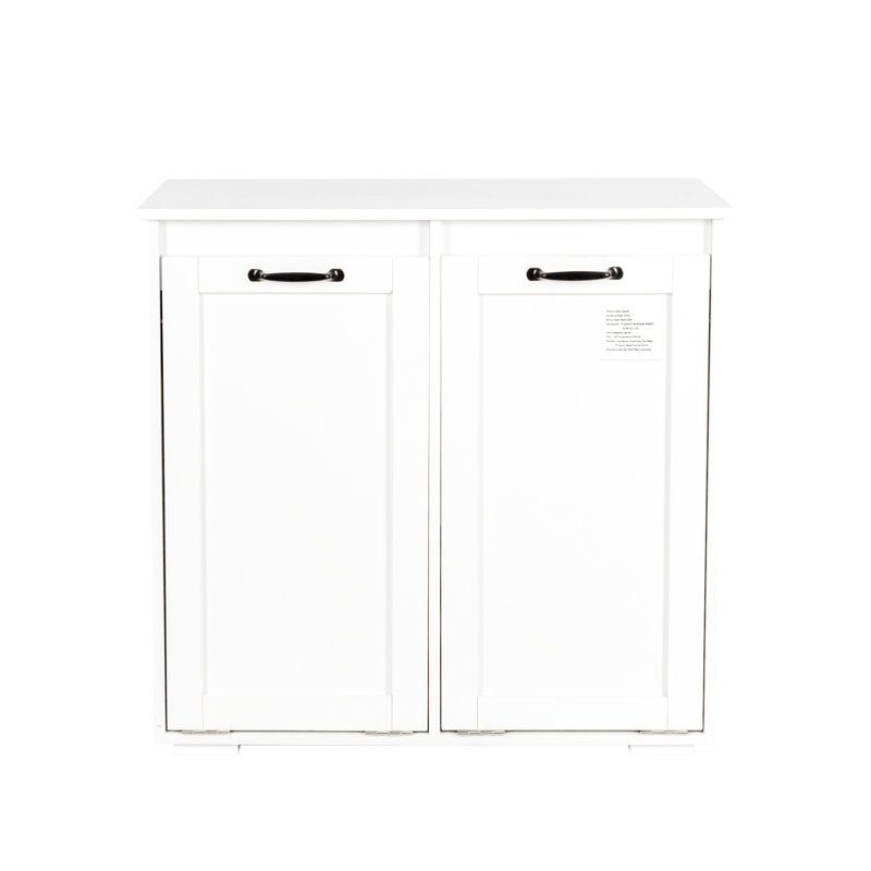 Armoire à linge blanche spacieuse avec doublures amovibles - convient à tous les vêtements sales et pratiques Profondeur: 31,12; hauteur; 15,34; largeur; conception moderne qui ajoutera une touche de style à votre espace.