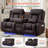 Power Reclining Sofa With Heat And Massage, Bluetooth Speakers And LED Lights, 3 Seater Dual Recliner Sofa With USB Ports And Cup Holders-1760182131