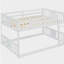 Lit double simple au-dessus de simple avec échelle, blanc-121069839