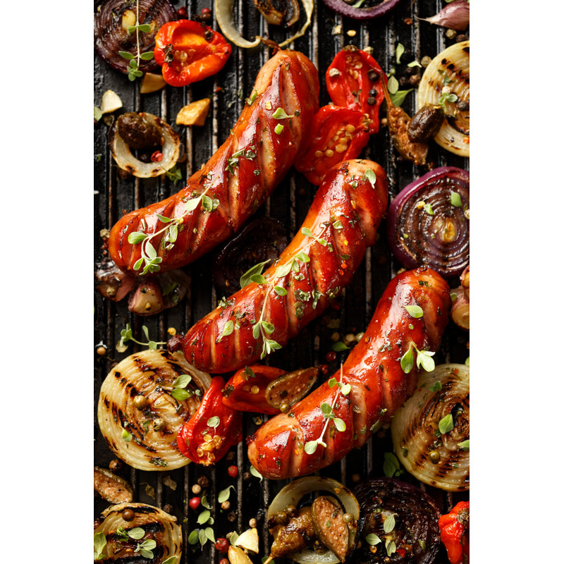 Grilled Sausages by Zi3000 - Wrapped Canvas Print, 46cm H x 30cm W x 3.8cm D