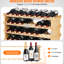 36 bouteilles de vin empilables, 4 en bois, convenant à 90% des tailles de bouteilles, des bouteilles de vin
