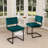 Aveon 19.6" H Mid-Century Modern Tufted Channel Velvet Dining Chairs with Steel Frame-120640914