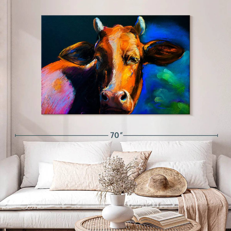 Brampt Cow Head, 34" H x 51" W