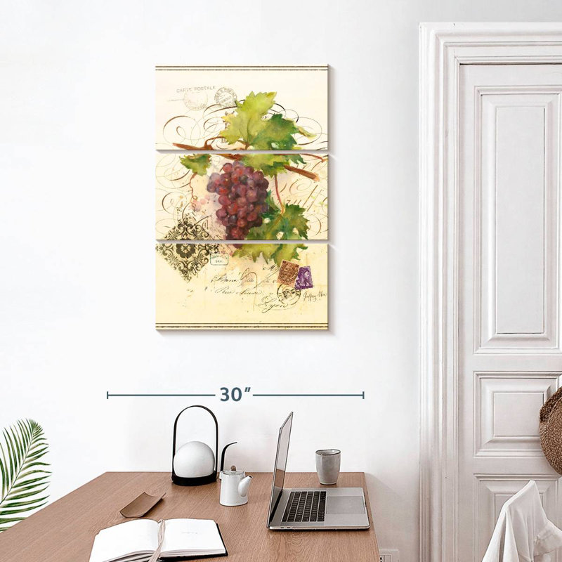 Yarlin Wine Cellar Purple Grapes, 32" H x 20" W