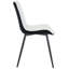 Chaises de salle à manger à coussins de siège allongés - quatre pièces, épissure blanche et noire, confortable chaise 4 places avec + pour un confort à long terme-264885491