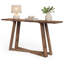 Console en bois massif de 63 pouces avec base en forme de X