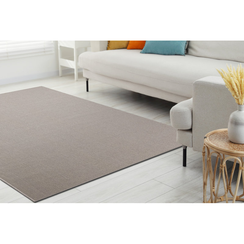 Perryn Solid Colour Wool Flatweave Area Rug, Rectangular 160 x 230 cm