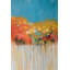 Impression de petites fleurs colorées et abstraites sur toile