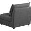 Barely Black - siège modulaire à 3 places, dossier serré, accoudoirs évasés, style épuré, coussins rembourrés de mousse, coussins décoratifs, revêtement de salon modulaire moderne, assise