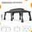 20 Ft. W x 10 Ft. D Steel Patio Gazebo with Double Roofs and Curtains-104845634