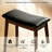 Solid Wood Vanity Stool with Saddle Seat