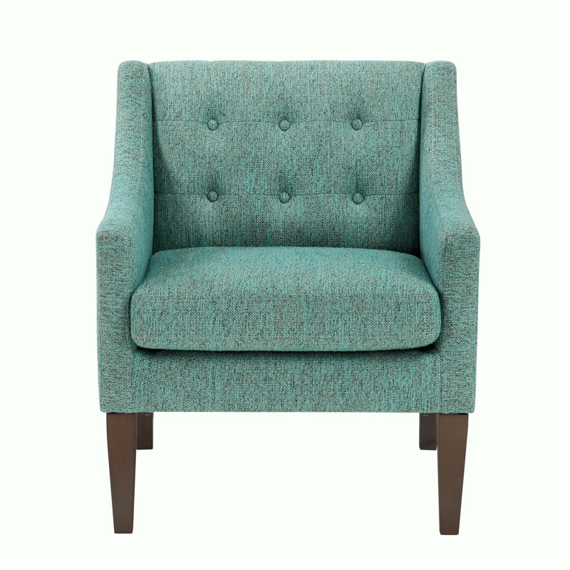 Clopton 26" Modern & Contemporary Accent Chair - Textured Accent Chair Removable Cushion Cover, Button-Tufted Back