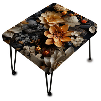 Fleurs d'automne pivoines d'automne - Repose-pieds rectangulaire floral
