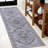 Haruyoshi Chenille Cottage Medallion Machine-Washable Navy/Gray/Black Rug-497984686