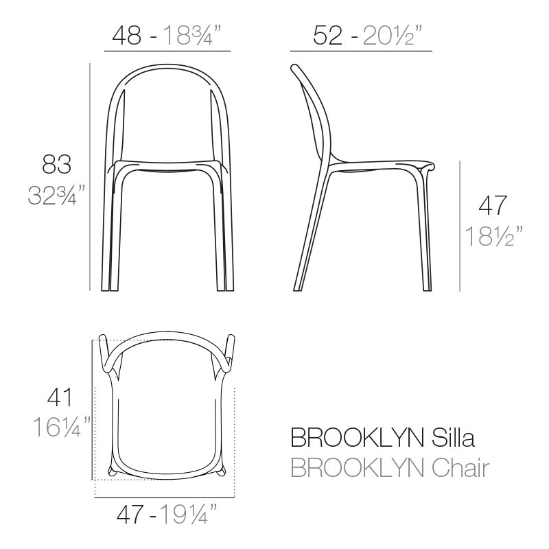 Brooklyn Stacking Patio Dining Side Chair, Blue