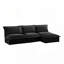 Canapé modulaire polyvalent en chenille avec repose-pieds réversible pour un confort ultime-492634173
