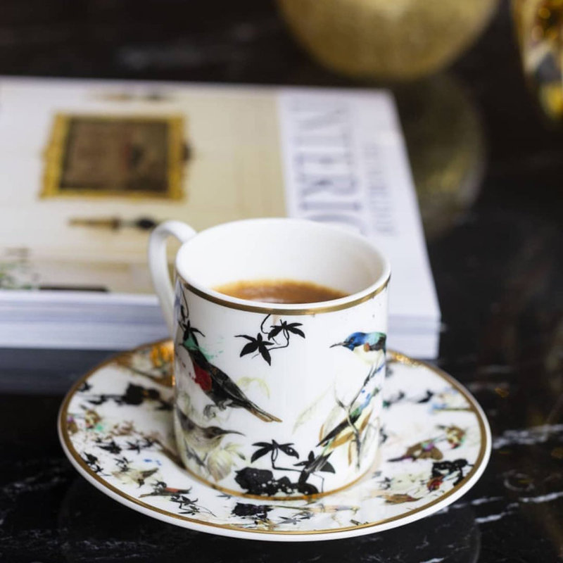 FLOWERS MODEL D-A Bone China Coffee Cup
