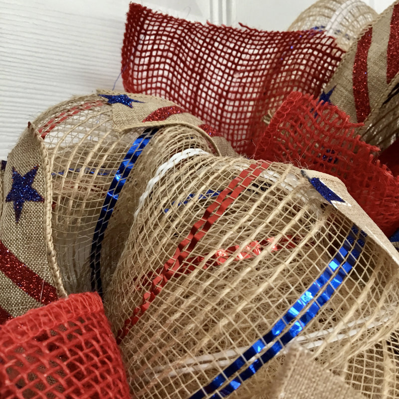 Couronne de ruban patriotique Americana
