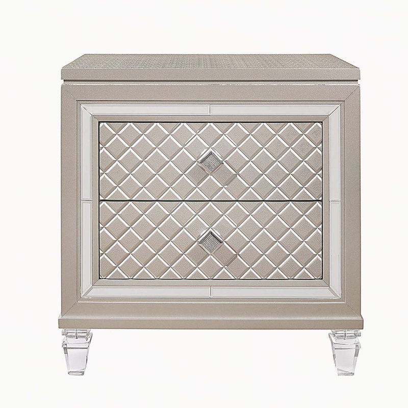 Table de chevet Cross Glam Champagne