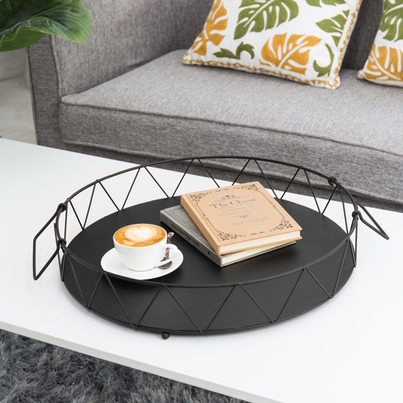 45.7cm Large Metal Table Ottoman Tray