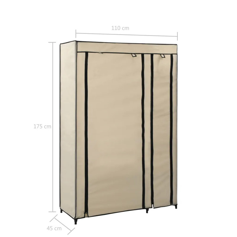 2 Door Wardrobe, Cream