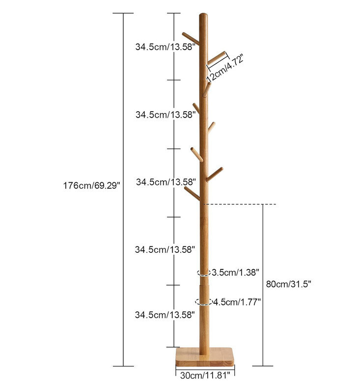 Cabbar Freestanding 8 - Hook Coat Rack