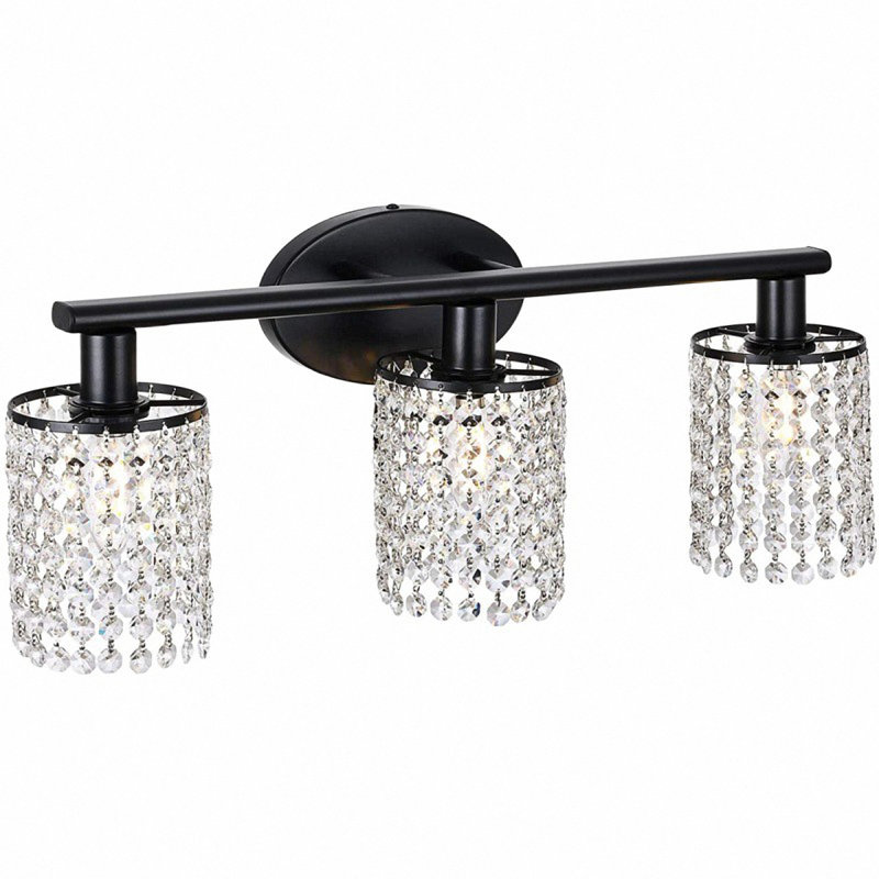 Luminaires de salle de bain Ayushma, Noir, 3