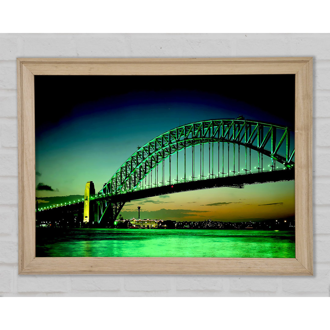 Sydney Harbour Bridge Green Cast - Einzelner Bilderrahmen Kunstdrucke