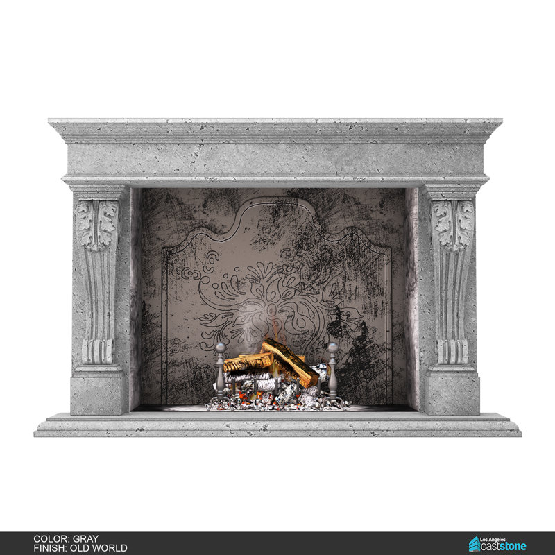 Venice Fireplace Surround, Old World Gray