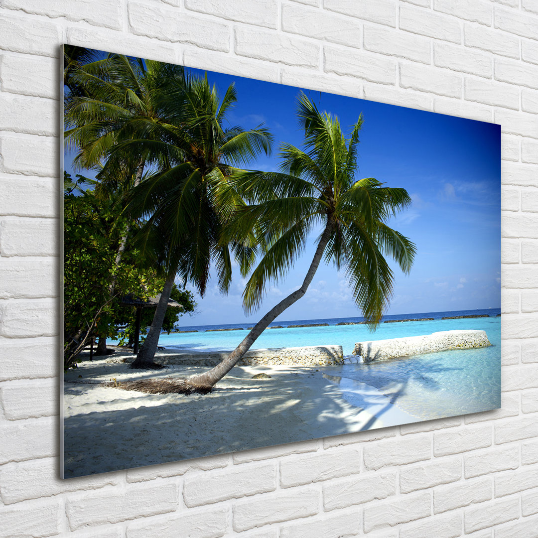 Glasbild Tropical Beach