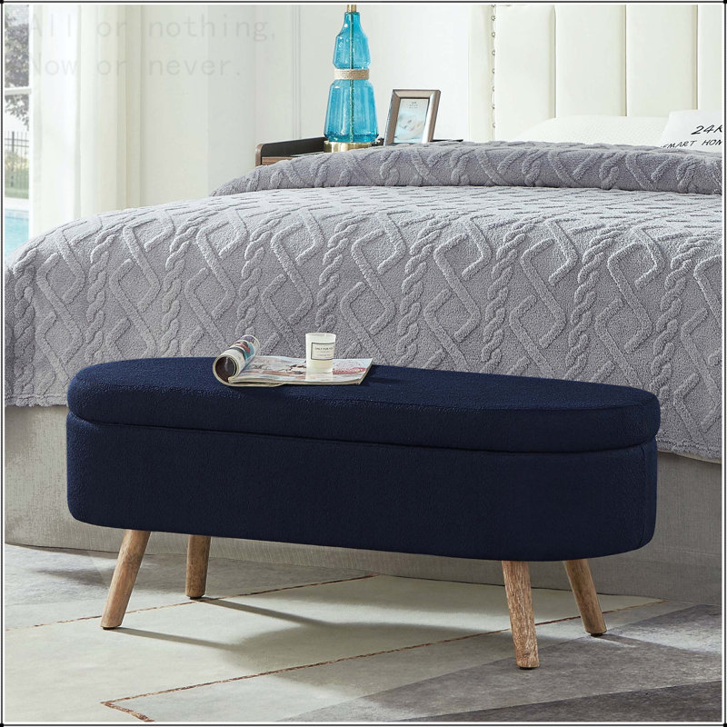 Banc de rangement avec repose-pieds Luxury, Marine