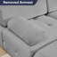 Canapé modulaire velours capitonné modulaire, gris clair-1736016790