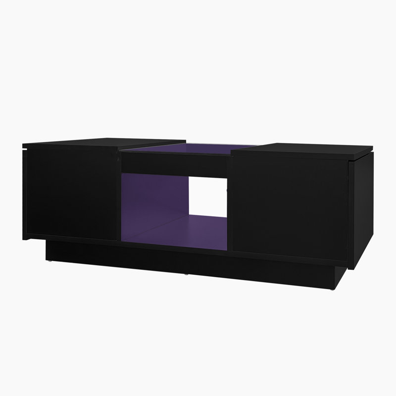 Darnika Solid Coffee Table with Storage, Black